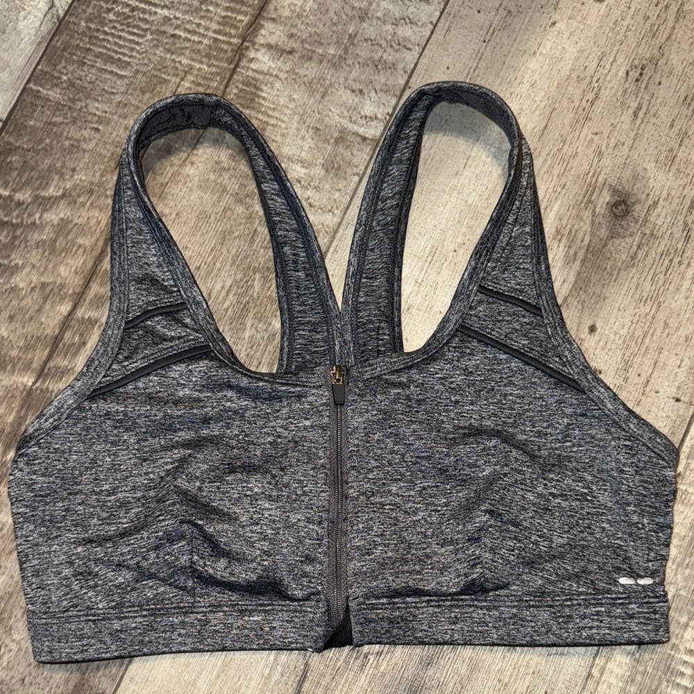BCG Gray Sports Bra Moisture-Wicking Racerback-size M
